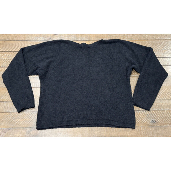 Rachel Zoe Black Fuzzy Pullover Sweater - Women's Size L - Picture 2 of 8